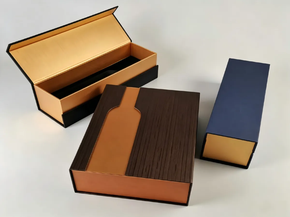 Zemeijia factory production line and quality inspection for bulk order magnetic wine gift boxes